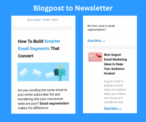 Turn blogpost into a newsletter